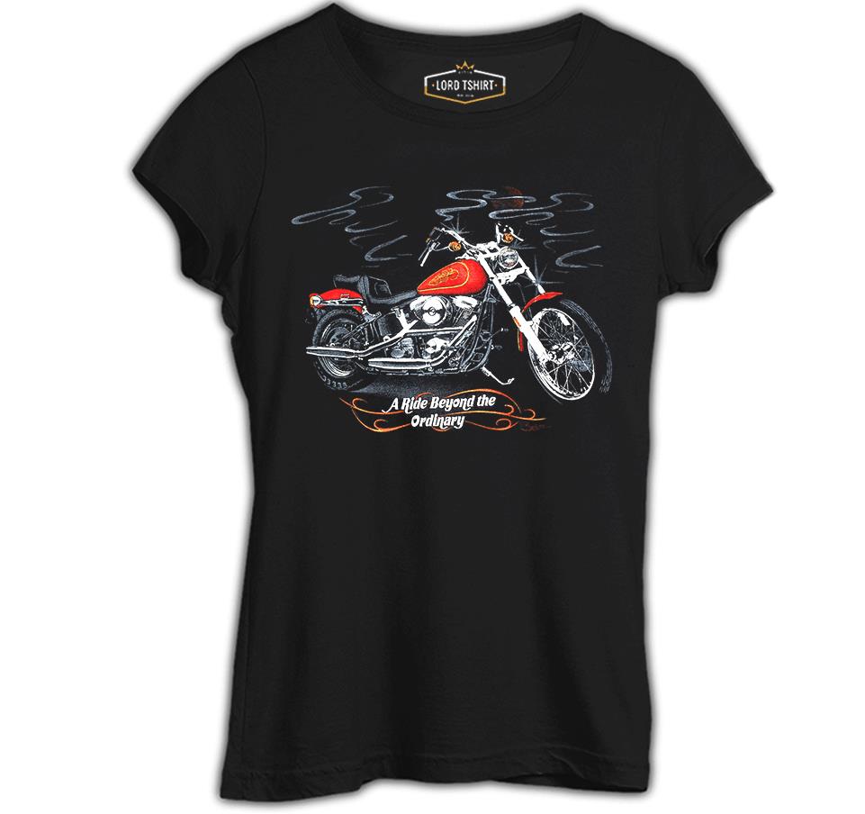 Motosiklet - Ride Extraordinary Siyah Kadın Tshirt