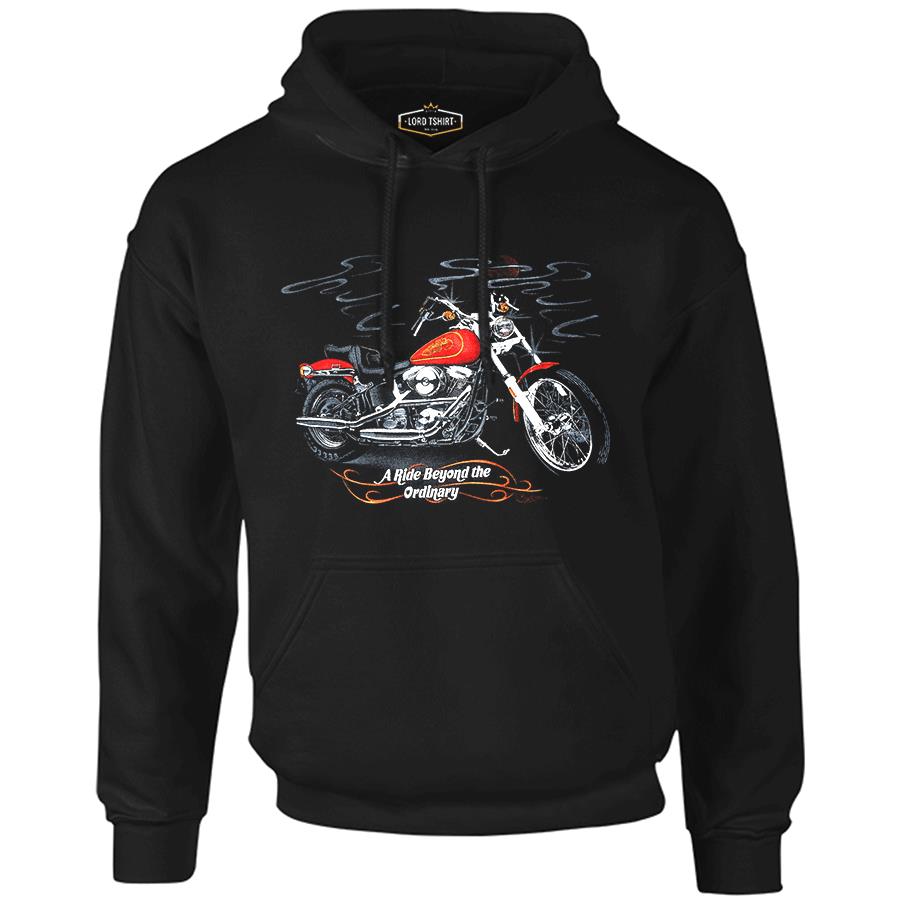 Motorcycle - Ride Extraordinary Black Men's Zipperless Hoodie