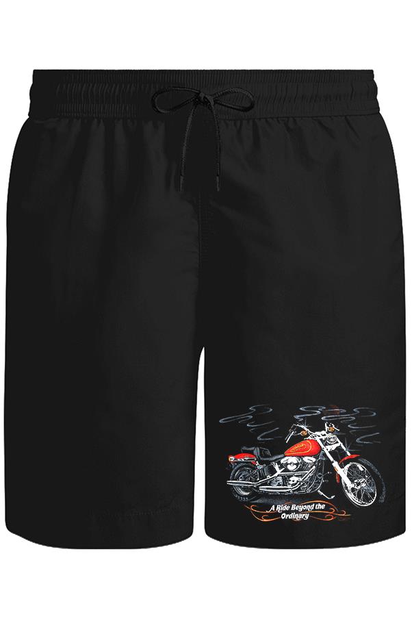 Motosiklet - Ride Extraordinary Unisex Siyah Şort