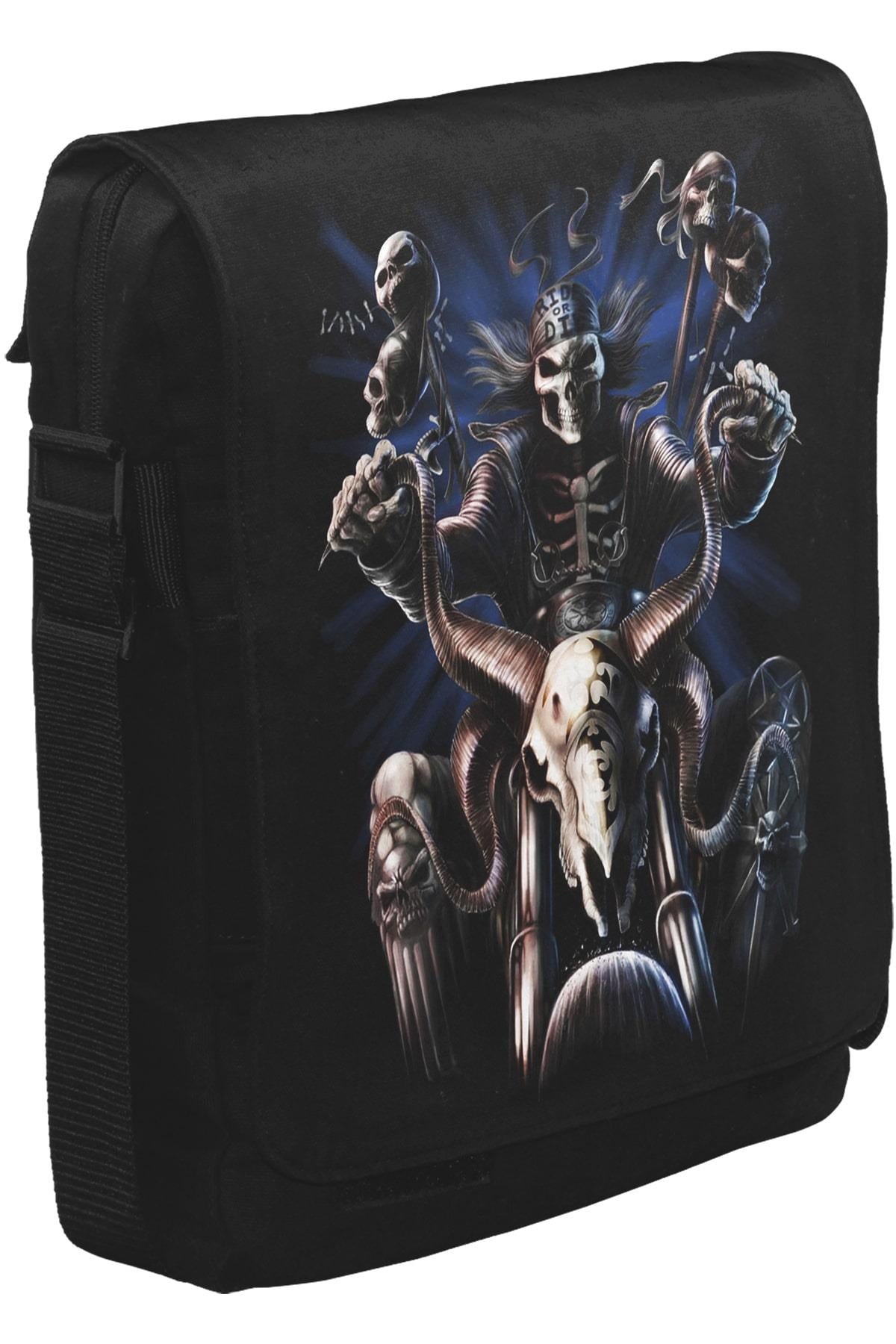Motosiklet - Ride or Die Unisex Siyah Postacı Çanta