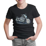 Motorcycle Black Kids Tshirt