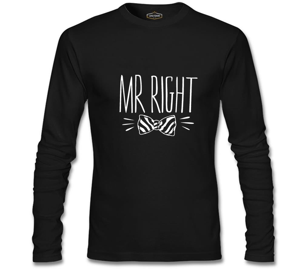 Mr. Right Bowtie Black Men's Sweatshirt