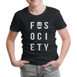 Mr. Robot - Fsociety Logo Siyah Çocuk Tshirt