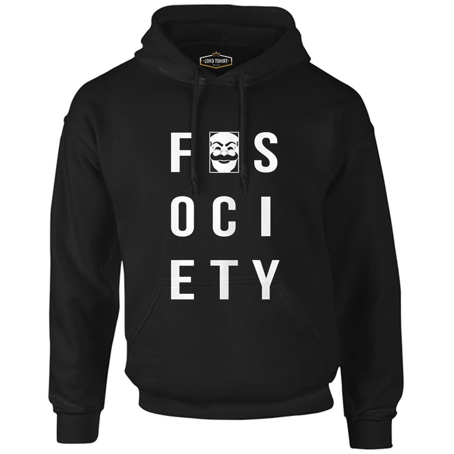 Mr. Robot - Fsociety Logo Black Men's Zipperless Hoodie