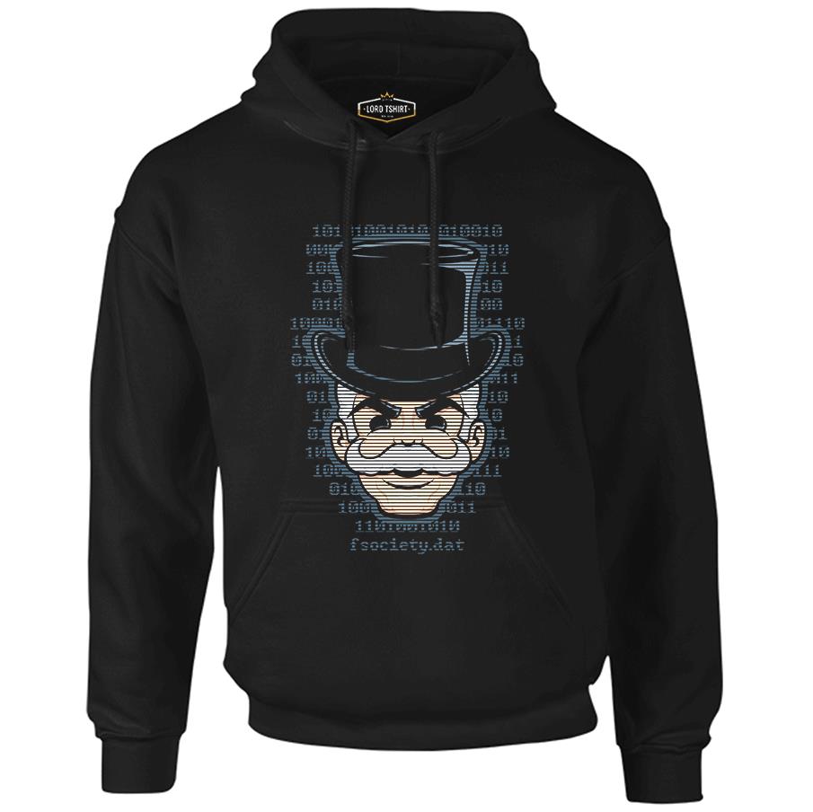 Mr. Robot - FSociety Black Men's Zipperless Hoodie