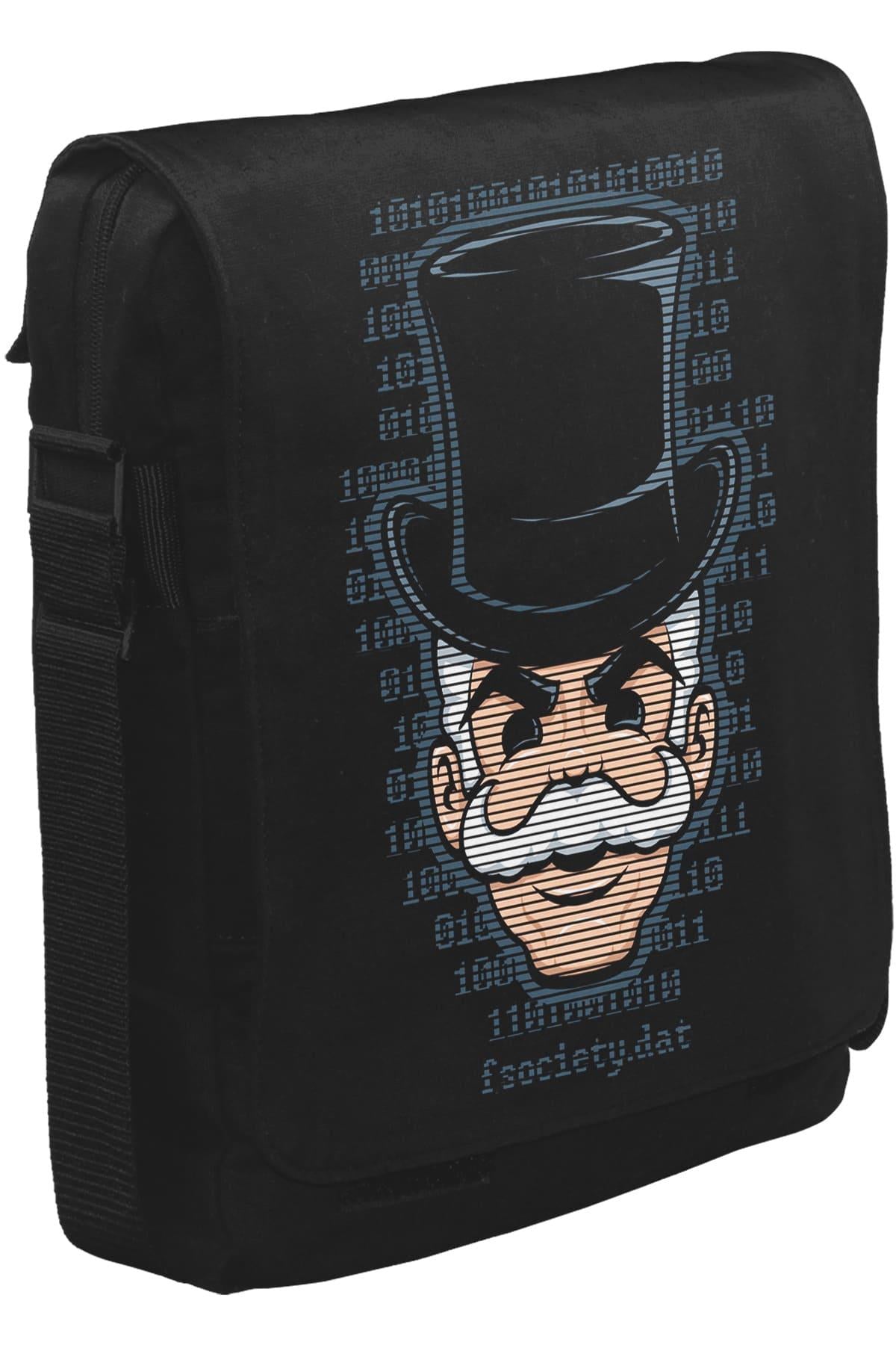 Mr. Robot - FSociety Unisex Siyah Postacı Çanta