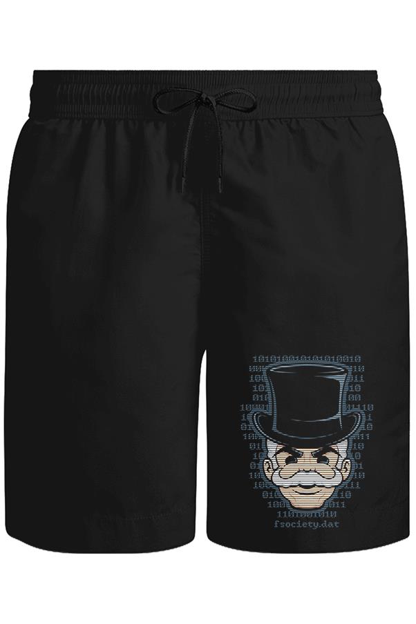 Mr. Robot - FSociety Unisex Siyah Şort