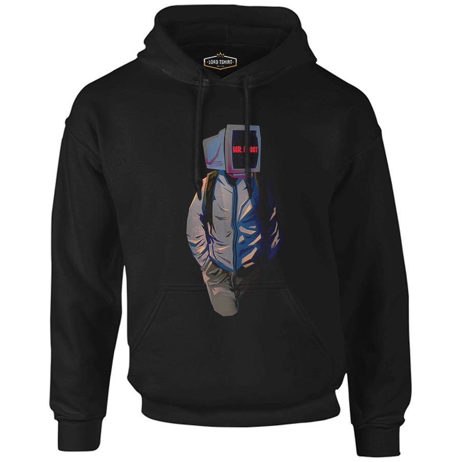 Mr. Robot Black Men's Zipperless Hoodie