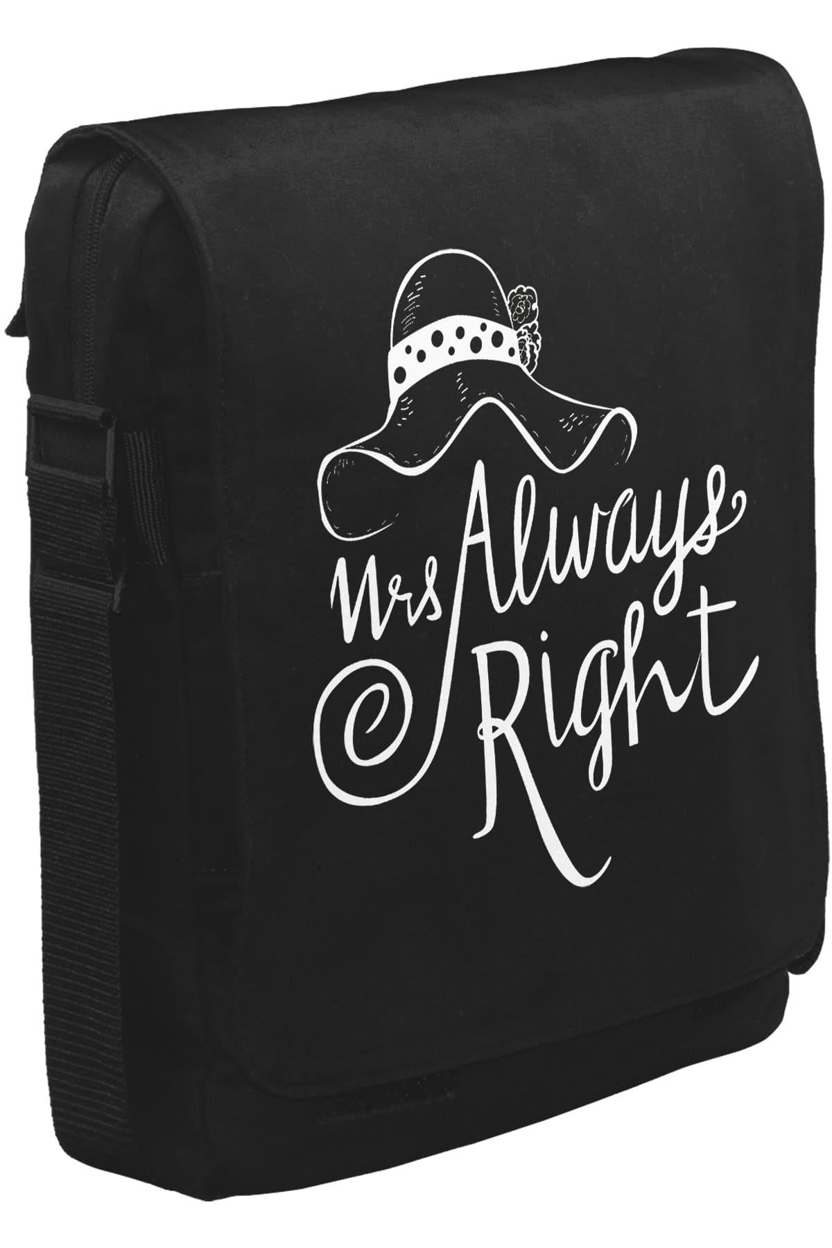 Mrs. Always Right Şapka Unisex Siyah Postacı Çanta