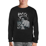 Muhammad Ali - Float Like a Butterfly Black Kids Sweatshirt