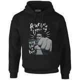 Muhammad Ali - Float Like a Butterfly Siyah Erkek Fermuarsız Kapşonlu