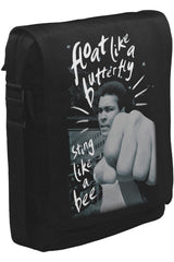 Muhammad Ali - Float Like a Butterfly Unisex Siyah Postacı Çanta