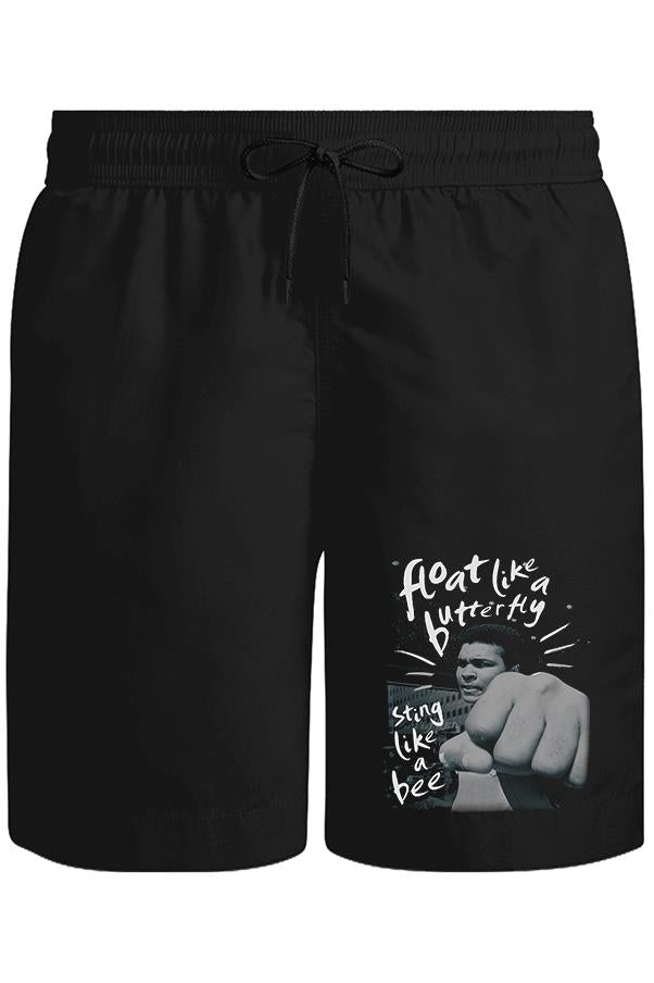Muhammad Ali - Float Like a Butterfly Unisex Siyah Şort