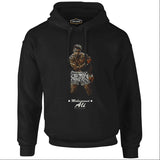 Muhammad Ali - Hard Punch Black Men's Zipperless Hoodie