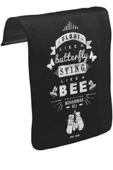 Muhammad Ali - Sting Like a Bee Unisex Siyah Tak-Çıkar Postacı Çanta Kapağı CK-821