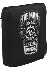 Muhammad Ali - The Man Who has Wings Unisex Siyah Postacı Çanta
