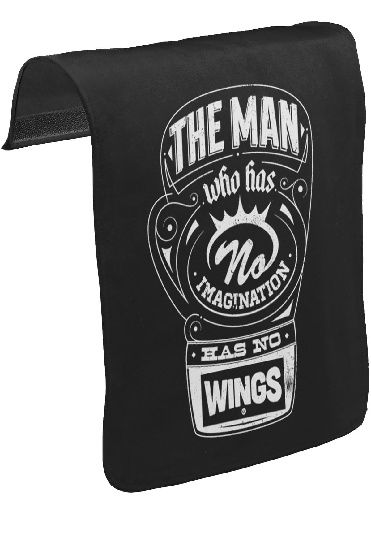 Muhammad Ali - The Man Who has Wings Unisex Siyah Tak-Çıkar Postacı Çanta Kapağı CK-820