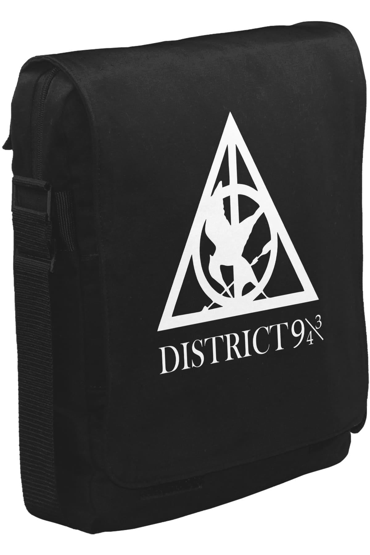 Multifandom Symbols - District Unisex Siyah Postacı Çanta