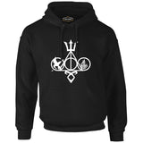 Multifandom Symbols Black Men's Zipperless Hoodie