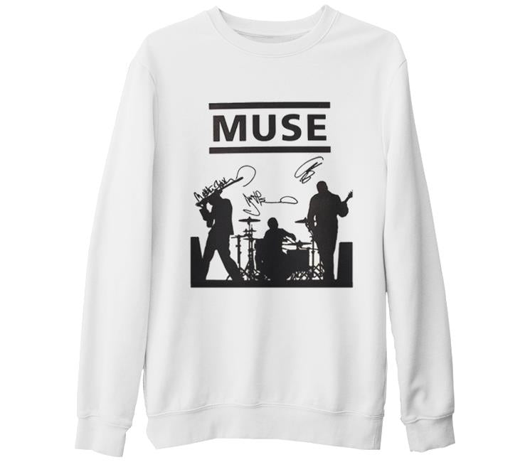 Muse - Band White Thick Sweatshirt