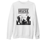 Muse - Band Beyaz Kalın Sweatshirt