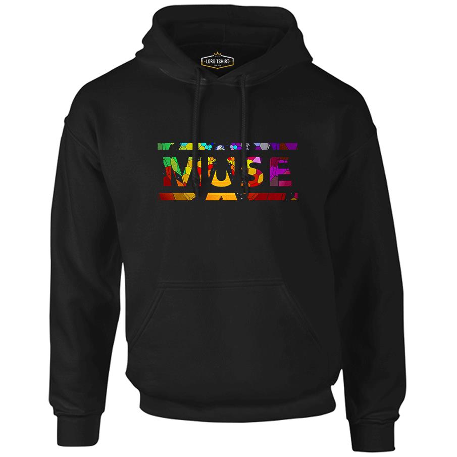 Muse - Cover Logo Siyah Erkek Fermuarsız Kapşonlu