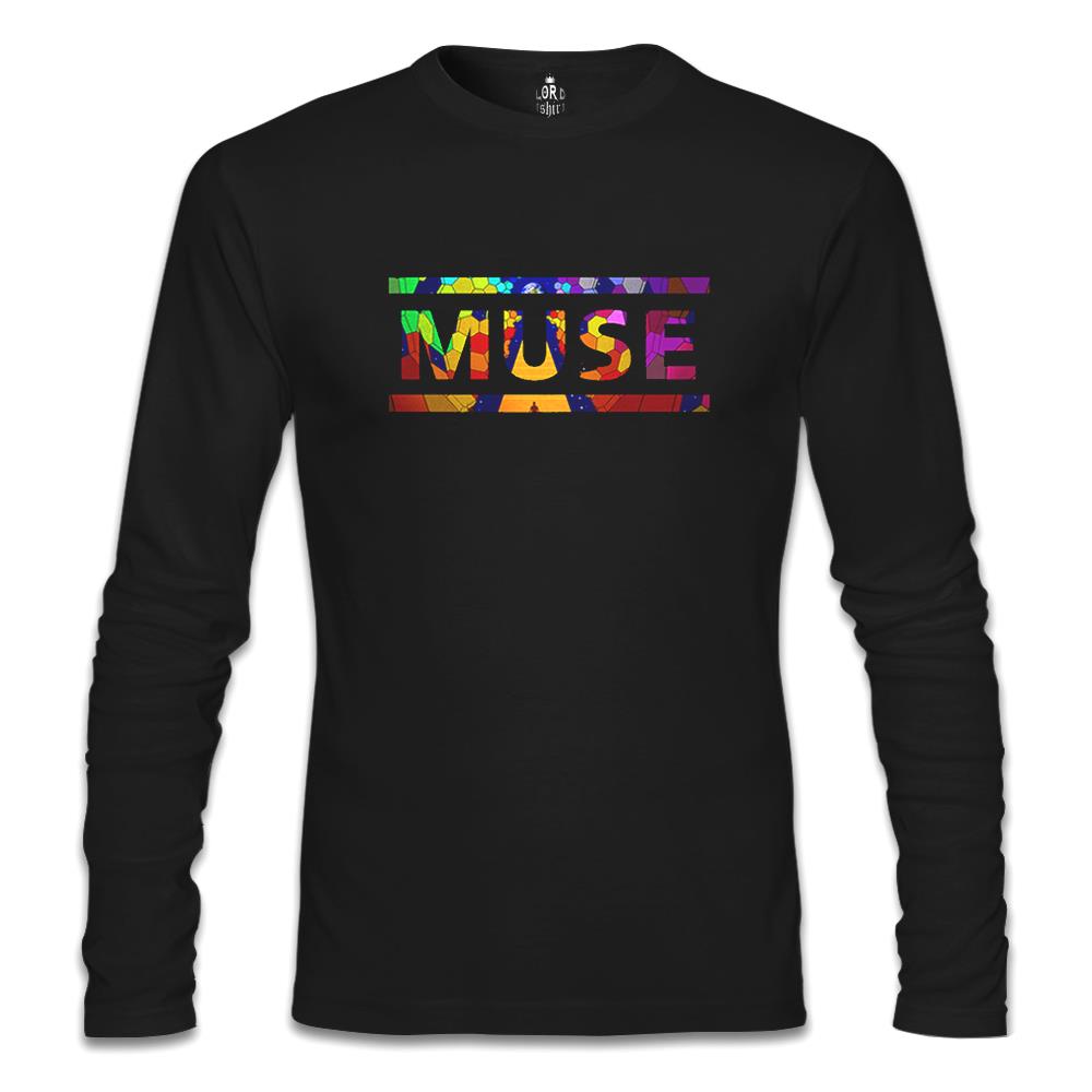 Muse - Cover Logo Siyah Erkek Sweatshirt