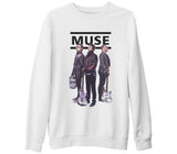 Muse - Grup Beyaz Kalın Sweatshirt