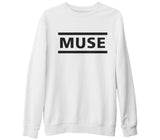 Muse - Logo  Beyaz Kalın Sweatshirt