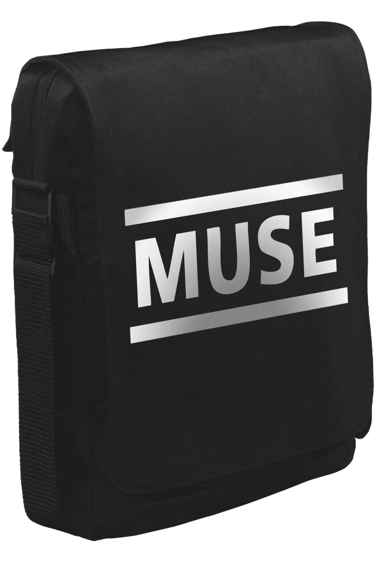 Muse - Logo Unisex Siyah Postacı Çanta