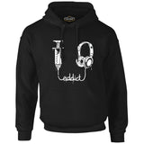Music Addict Black Men's Zipperless Hoodie
