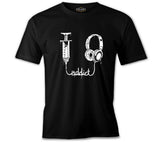 Music Addict Siyah Erkek Tshirt