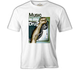 Music is my Drug White Men's T-Shirt