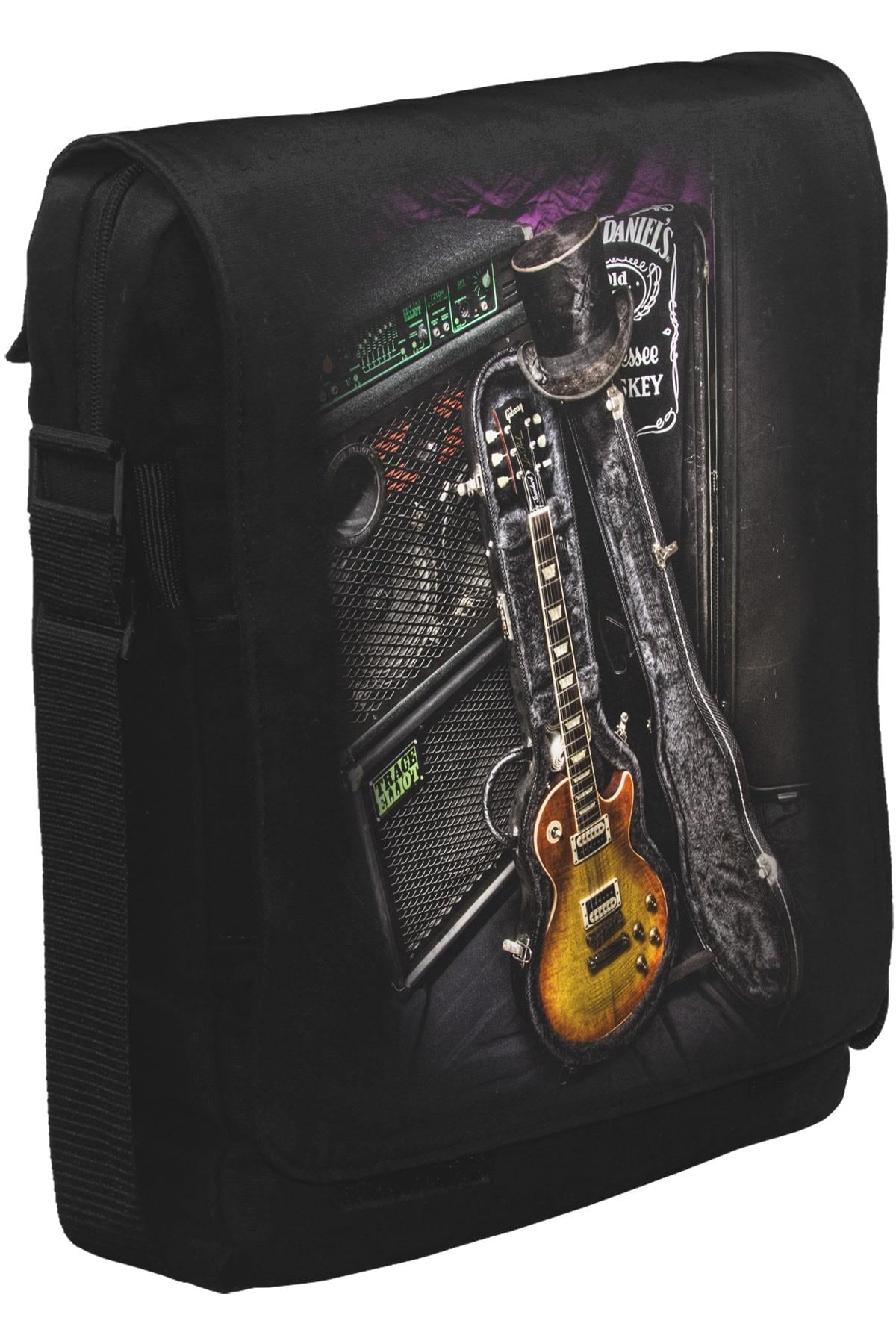 Müzik - Gitar Unisex Siyah Postacı Çanta