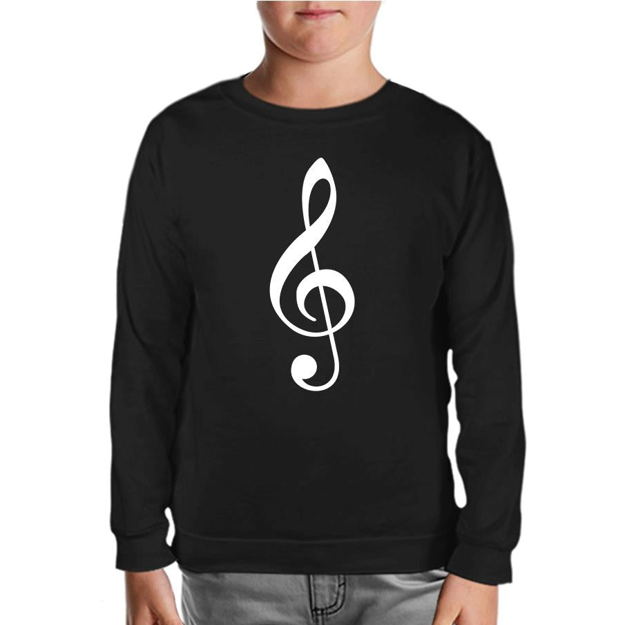 Music - Note Black Kids Sweatshirt