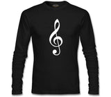 Müzik - Nota Siyah Erkek Sweatshirt