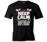 My Birthday Tshirt with Balloons Black Men's Tshirt