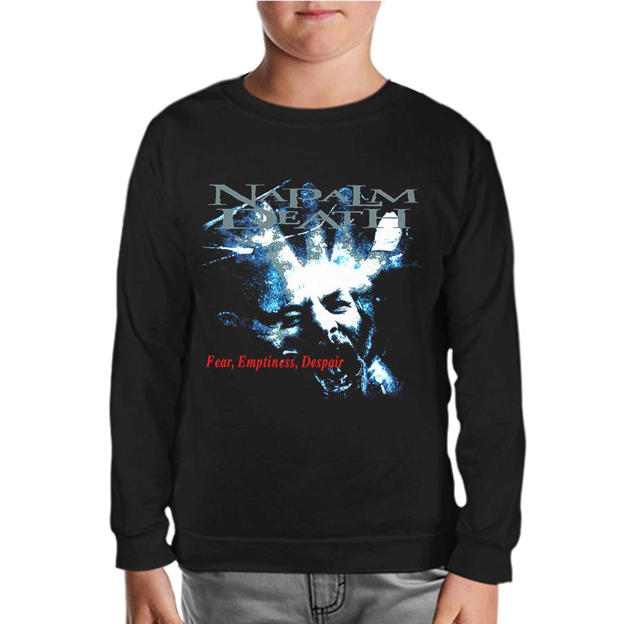 Napalm Death - Fear Emptiness Despair Black Kids Sweatshirt