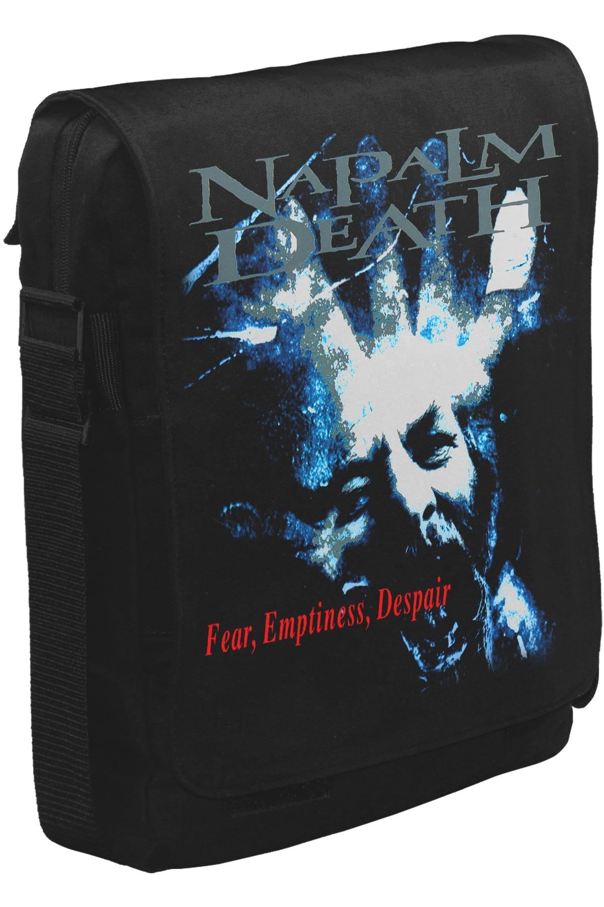 Napalm Death - Fear Emptiness Despair Unisex Siyah Postacı Çanta