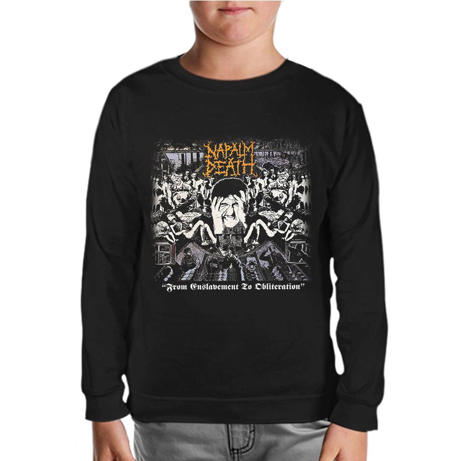 Napalm Death - From Enslavement Black Kids Sweatshirt