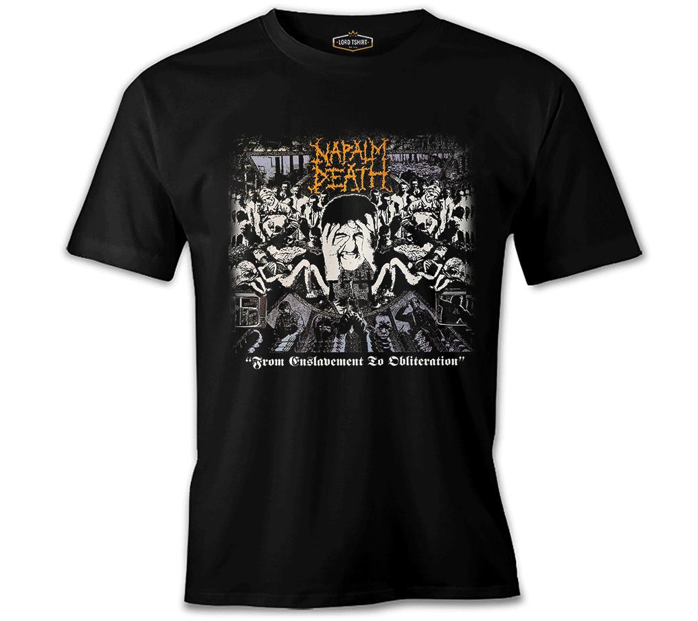 Napalm Death - From Enslavement Siyah Erkek Tshirt