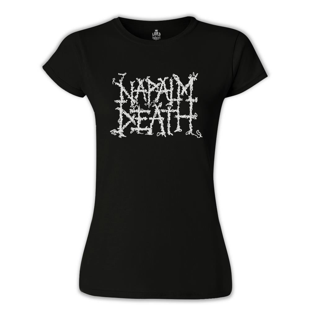 Napalm Death Siyah Kadın Tshirt