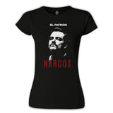 Narcos - El Patron Siyah Kadın Tshirt