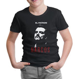 Narcos - El Patron Siyah Çocuk Tshirt