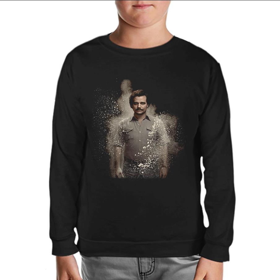 Narcos - Pablo Escobar Siyah Çocuk Sweatshirt