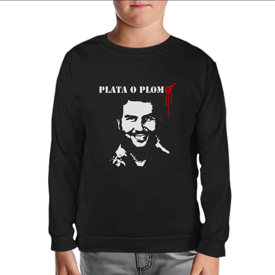 Narcos - Plata o Plomo 2 Siyah Çocuk Sweatshirt