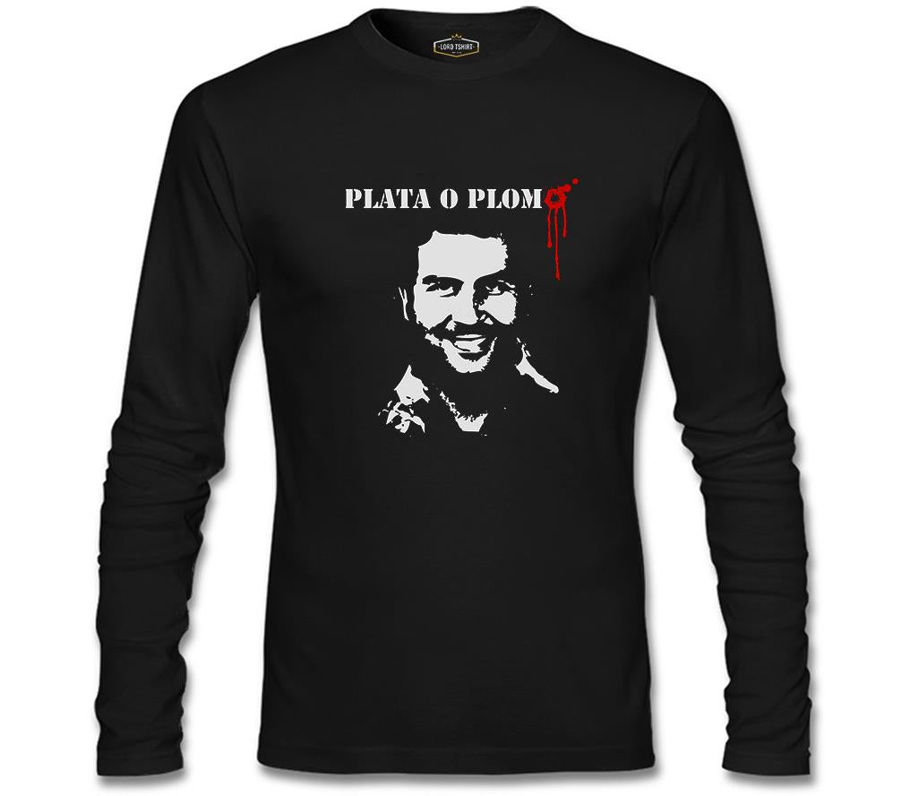 Narcos - Plata o Plomo 2 Black Men's Sweatshirt