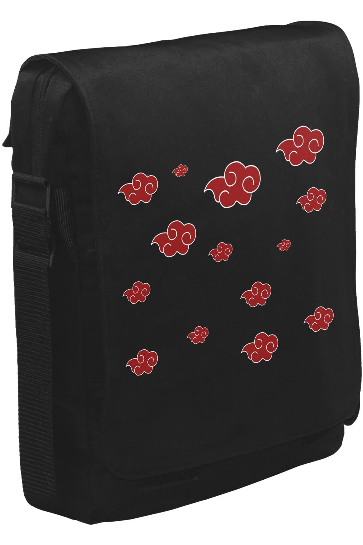 Naruto - Akatsuki Unisex Siyah Postacı Çanta