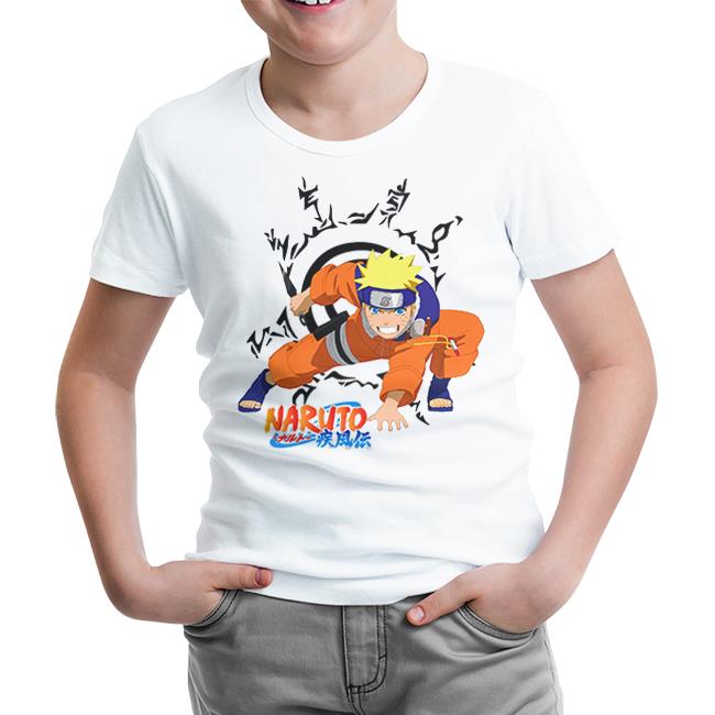 Naruto White Kids Tshirt