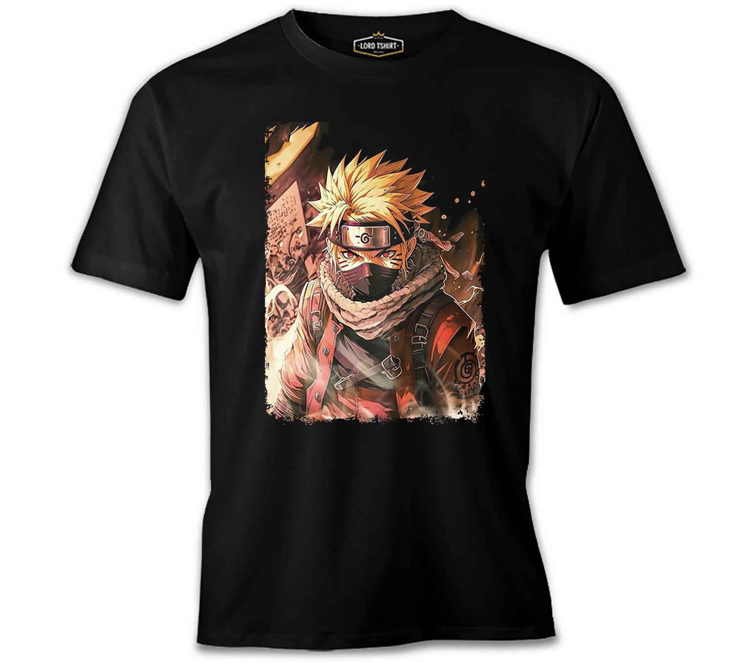 Naruto - Fire Black Men's Tshirt
